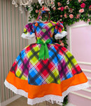 Vestido Marie Junino Luxo Quermesse do Luar