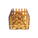 Cesta cerquinha mdf Páscoa 12L x 12C x 9A cm PASC030