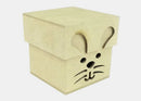 Caixa mdf com tampa coelho Tam: 9L X 9C X 9A CM Cod:PASC026