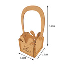 Cesta mdf com alça coelho Páscoa 15Lx15Cx36A cm PASC031
