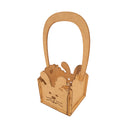 Cesta mdf com alça coelho Páscoa 15Lx15Cx36A cm PASC031