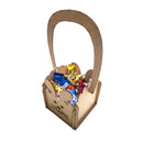 Cesta mdf com alça coelho Páscoa 15Lx15Cx36A cm PASC031