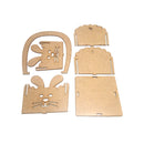 Cesta mdf com alça coelho Páscoa 15Lx15Cx36A cm PASC031