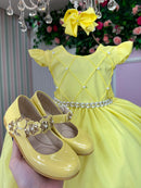 Vestido Ysa Kids Francine Amarelo