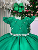 Vestido Ysa Kids Francine Verde Bandeira