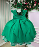 Vestido Ysa Kids Francine Verde Bandeira