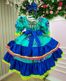Vestido Banana Club Junino Luxo Arraia da Floresta