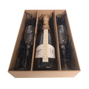 Caixa mdf para 1 baby chandon 750ml e 2 taças cod:CX011-8 Tam:34x24x9,5cm