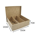 Caixa mdf para 1 baby chandon e 2 taças - cod: CX011-2 Tam:24x24x7cm