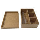 Caixa mdf para 1 baby chandon e 3 bem casados - cod: CX011-3 Tam:24x17x7cm