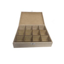 Caixa mdf com 12 divisórias CHA005 - Tamanho 30x23x8cm