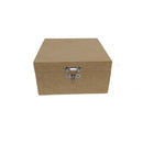 Caixa mdf com 4 divisórias CHA002 - Tamanho 16x16x8cm