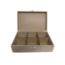 Caixa mdf com 6 divisórias CHA003 - Tamanho 26x17x8cm