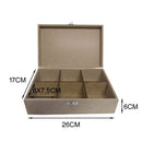 Caixa mdf com 6 divisórias CHA003 - Tamanho 26x17x8cm