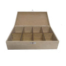 Caixa mdf com 8 divisórias CHA004 Tamanho 30x19x8cm
