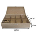 Caixa mdf com 8 divisórias CHA004 Tamanho 30x19x8cm