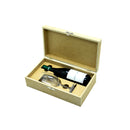 Caixa mdf com dobradiças e fecho para 1 vinho e 1 taça cod:CX005-15 - Tamaho 34L x24C x 8A cm