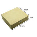 Caixa mdf com dobradiças e fecho para 1 vinho e 2 taças cod:CX005-14 - Tamaho 34L x34C x 8A cm