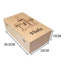 Caixa mdf tampa trabalhada para 1 vinho e 2 taças cod:CX005-10 - Tamaho 39,5L x22C x 13A cm