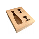 Caixa mdf tampa trabalhada para 1 vinho e 2 taças cod:CX005-11 - Tamaho 34L x20C x 10A cm