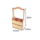 Cesta mdf para 1 mini vinho e 1 taça CX005-18 - Tamaho 15,5L x8,5C x 28A cm