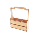 Cesta mdf para 1 mini vinho e 2 taças CX005-19 - Tamaho 23L x8,5C x 28A cm