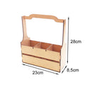 Cesta mdf para 1 mini vinho e 2 taças CX005-19 - Tamaho 23L x8,5C x 28A cm