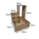 Cesta mdf para 1 vinho e 1 taça CX005-17 - Tamaho 20L x23C x 28A cm