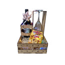 Cesta mdf para 1 vinho e 1 taça CX005-17 - Tamaho 20L x23C x 28A cm