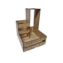 Cesta mdf para 1 vinho e 1 taça CX005-17 - Tamaho 20L x23C x 28A cm