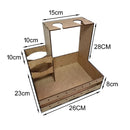 Cesta mdf para 1 vinho e 2 taças cod:CX005-16 - Tamaho 26L x23C x 28A cm
