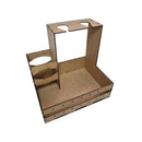 Cesta mdf para 1 vinho e 2 taças cod:CX005-16 - Tamaho 26L x23C x 28A cm