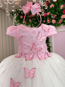 Vestido Juvenil - Midi Vila Lele Sabrina Rosa Bebe e Off