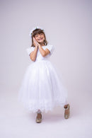 Vestido Enjoy Longo Branco Babadinho