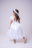Vestido Enjoy Longo Branco Babadinho