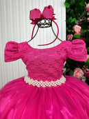 Vestido Enjoy Laura Longo Pink Rendado