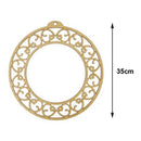 GUIRLANDA MDF 35Dº TAM:35X35CM COD:GLD012
