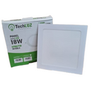 Luminária de Led de Embutir Quadrado 18W 6500K Luz Branca Fria - TECHLUZ