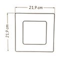 Luminária de Led de Embutir Quadrado 18W 6500K Luz Branca Fria - TECHLUZ