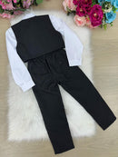 Conjunto Meninos Kanga Social Preto Colete