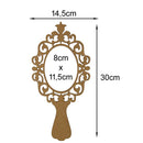 KIT COM 3 MOLDURAS MDF ESPELHO DE MÃO VAZADO FLOR TAM:30X14,5CM COD:KITMDM006