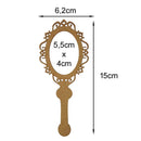 KIT COM 6 MOLDURAS MDF ESPELHO DE MÃO ARABESCO VAZADO TAM:15X6,2CM COD:KITMDM001