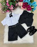 Conjunto Social Miss Cherry Leandro Colete Preto
