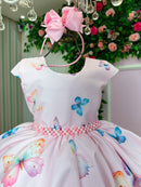 Vestido Giovanella/Giovanela Jardim das Borboletas Rosa Patricia