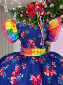 Vestido Junino Banana Club Luxo Forro Kids