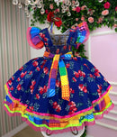 Vestido Junino Banana Club Luxo Forro Kids