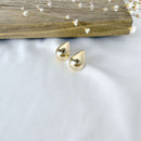 BRINCO GOTA DOURADO LISO (2CM X 1,7CM)