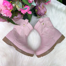 Bota/ Coturno Flor Di Mila Boiadeira Texana Liz Rosa Bebe