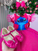Vestido Tematicos Ysa Kids Lilo Stitch Pink Modelo 3