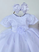 Vestido Marie Bebe Branco Flor